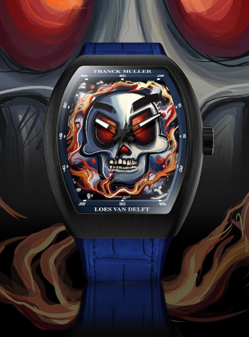 Best FRANCK MULLER Vanguard Loes Van Delft Skull Replica Watch